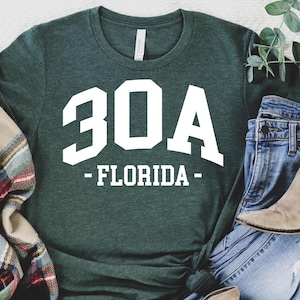 30A Florida Tee, 30A Florida Panhandle tshirt, Florida tshirt, Florida Travel Souvenir, Matching Family Thirty a Gift