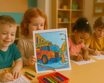 Vehicle Coloring Pages for Kids | 25 Printable Digital Download | Cars, Trucks, Airplanes & Transportation Activities