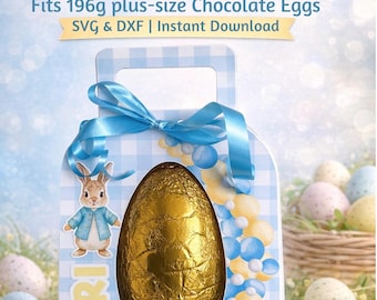 Large Easter Egg Holder SVG | Fits 196g Chocolate Eggs (Digital Download)