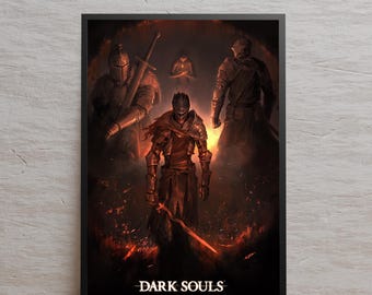 ダークソウル II マップポスター：ドラングレイグ城 キャンバスアート