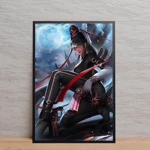Poster di Bayonetta, stampa di alta qualità, decorazione murale per videogiochi, regalo per giocatori