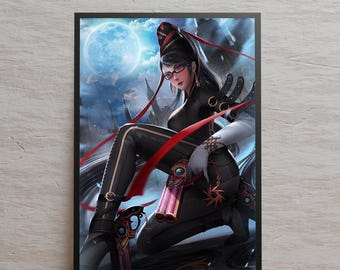 Poster di Bayonetta, stampa di alta qualità, decorazione murale per videogiochi, regalo per giocatori