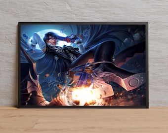Poster di Bayonetta, stampa di alta qualità, decorazione murale per videogiochi, regalo per giocatori