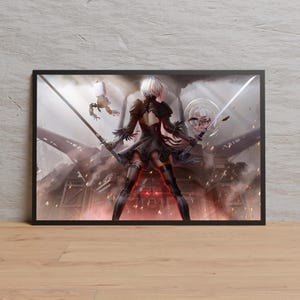 Poster di Nier Automata, stampa di alta qualità, decorazione murale per videogiochi, regalo per giocatori