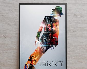 Michael Jackson Rare Commemorative Mounted Promo Poster Print (VG