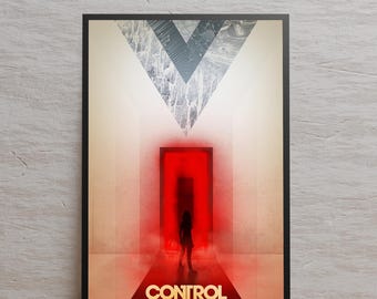 Control Poster, High Quality Print, Video Game Wall Art, Gift for Gamers