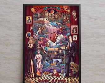 Póster de Twin Peaks, impresión de alta calidad, arte mural de la serie de televisión, regalo para fans de la serie.