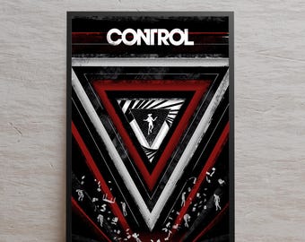 Control Poster, High Quality Print, Video Game Wall Art, Gift for Gamers