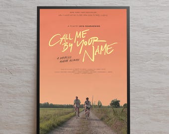 Pôster "Me Chame Pelo Seu Nome", impressão de alta qualidade, arte de parede de filme, presente para fãs de cinema