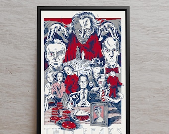 Póster de Twin Peaks, impresión de alta calidad, arte mural de la serie de televisión, regalo para fans de la serie.