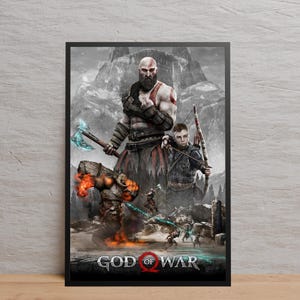 God of War Poster, High Quality Print, Video Game Wall Art, Gift for Gamers