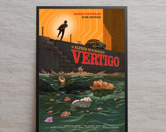 Vertigo Poster, High Quality Print, Movie Wall Art, Gift for Film Fans