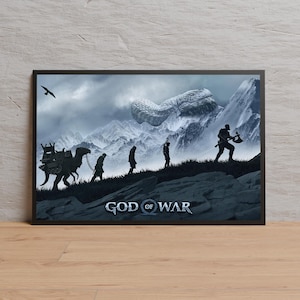 God of War Poster, High Quality Print, Video Game Wall Art, Gift for Gamers