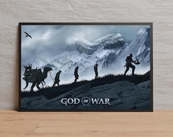 Póster de God of War, impresión de alta calidad, arte mural de videojuegos, regalo para gamers