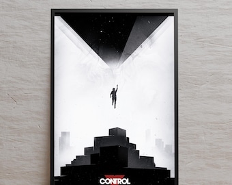 Control Poster, High Quality Print, Video Game Wall Art, Gift for Gamers