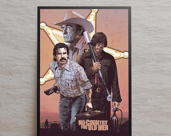 No Country for Old Men Poster, High Quality Print, Movie Wall Art, Gift for Film Fans