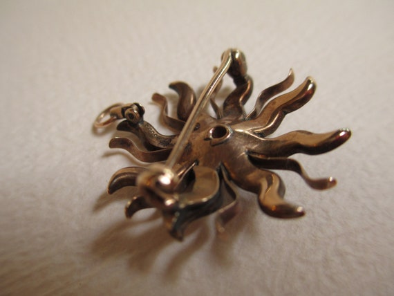 Antique Vintage 14K Victorian Starburst Brooch Pe… - image 5