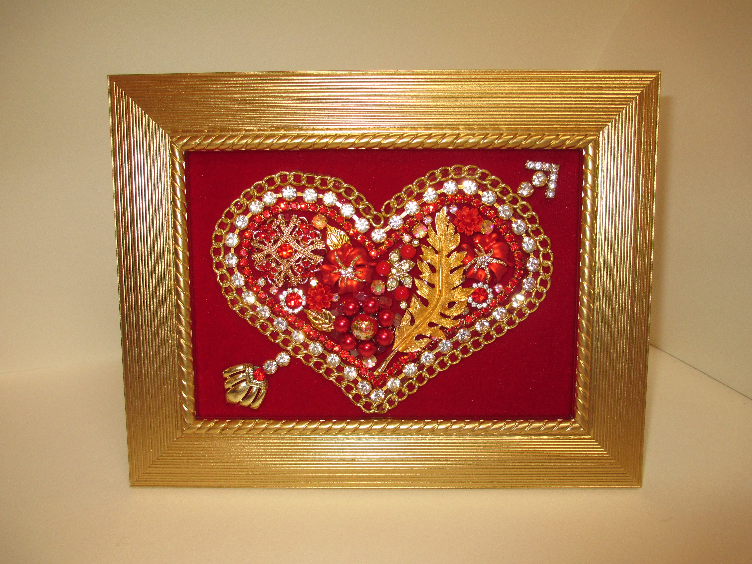 hand painted gold hearts, heart frame, decoration, valentines day, love,  wedding