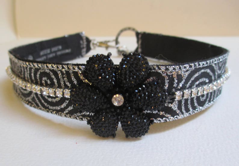 18 1/2 to 20 Inch Pet Dog Collar Necklace Jewelry Black Silver Etsy