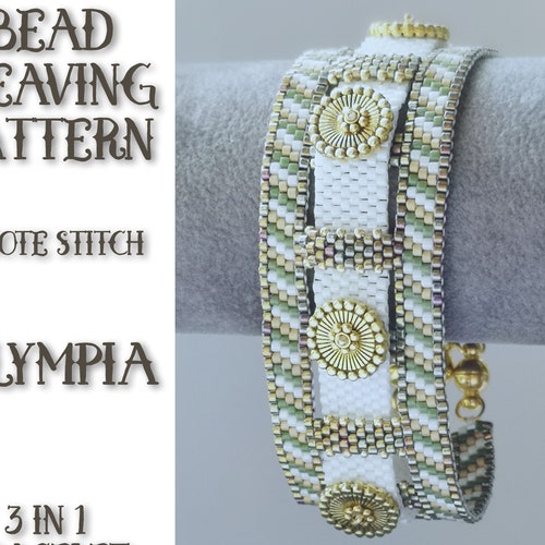 OLYMPIA - A 3 in 1 Beaded Bracelet Tutorial | Peyote Stitch Pattern | Instant Download