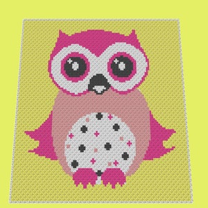 Cute Owl Kids Blanket C2C Crochet Pattern/Chart/Graph PLUS  FREE Written Patterns