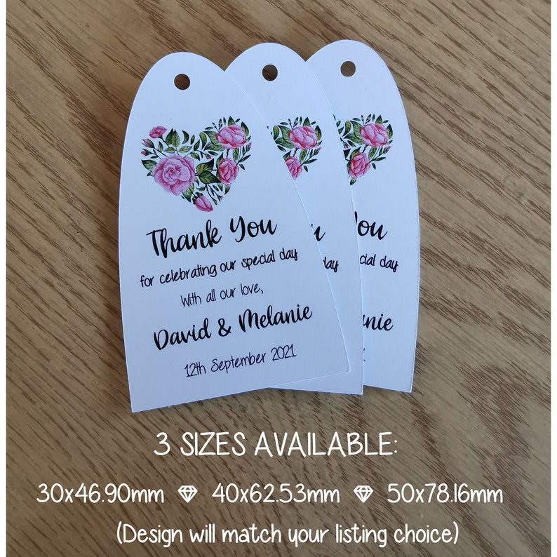 Wedding Gift TagsWedding Favour TagsPersonalised TagsFloral Arc 1