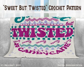 Sweet But Twisted Christmas Blanket Crochet Pattern: Graphghan Chart (PDF)