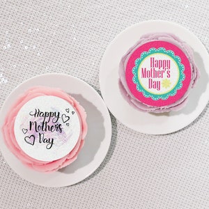 Edible Cupcake Toppers Mother's Day Cake Toppers 4 designs and 3 sizes available image 2