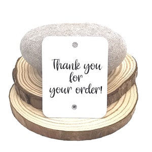 Bedankt voor uw bestelling labels / tags / kaarten met kristal versieringen