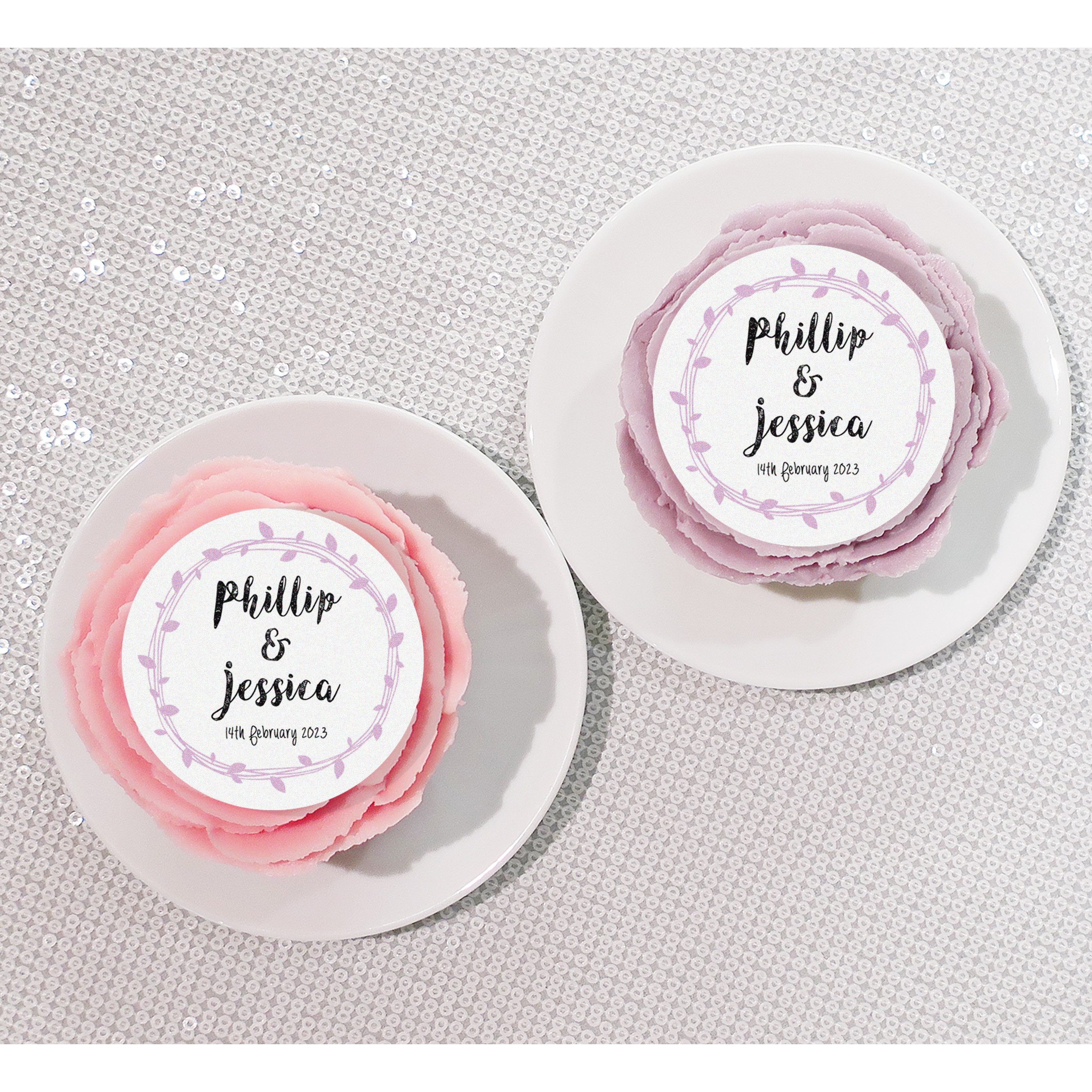 Wedding CupCake Toppers Edible and Personalised Cake Etsy