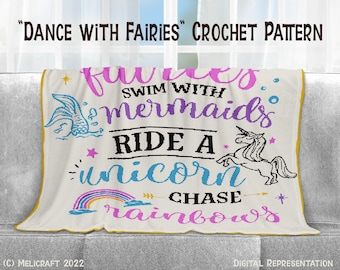 Dance With Fairies Blanket Crochet Pattern: Graphghan Chart (PDF)