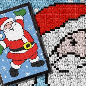 Santa In The Snow C2C Crochet Pattern/Chart/Graph PLUS  FREE Written Patterns