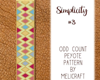 Peyote Bracelet Pattern | Odd Count Peyote Stitch Chart | Simplicity 3