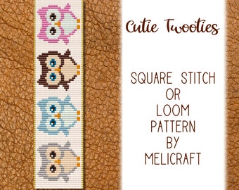 Weefgetouw/vierkante steek armbandpatroon | DIGITALE DOWNLOAD | Schatje Twoties