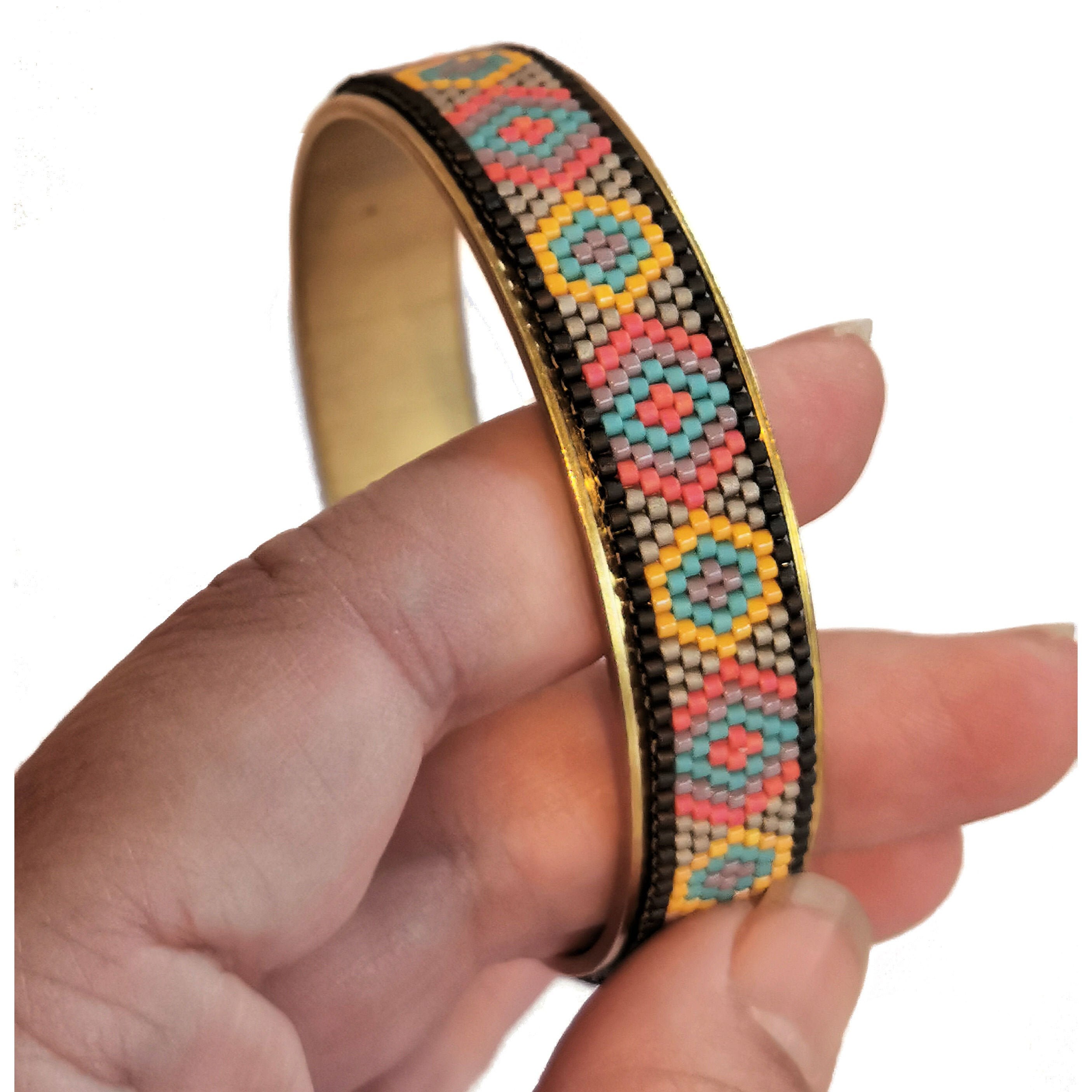 The Dawn Beaded Bangle BEADING KIT Bangle Blanks Plus Delica Beads