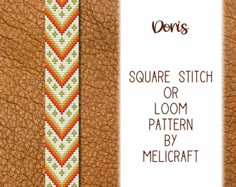 Weefgetouw/vierkante steek armbandpatroon | DIGITALE DOWNLOAD | Doris