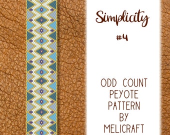Peyote Bracelet Pattern | Odd Count Peyote Stitch Chart | Simplicity 4