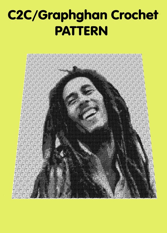 Bob Marley Blanket C2c Graphghan Crochet Pattern Chart Graph Etsy