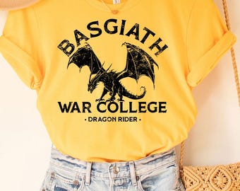 Basgiath war college Shirt Vintage Basgiath War College 2 Sided Comfort Color Shirt, Fourth Wing Shirt, Dragon Rider Shirt