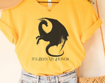 It's been my honor shirt, shirt onyx storm, T-shirt vierde vleugel citaat, cadeau Liam Mairi, fanshirt fantasie, ijzeren vlam, leesgrage