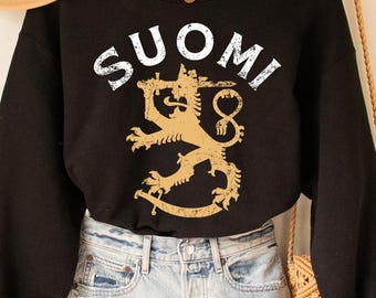 スオミ スウェットシャツ、フィンランド Tシャツ、フィンランド国旗、フィンランド共和国、フィンランド サッカーシャツ、フィンランドのギフト、フィンランド人へのギフト、フィンランド シャツ