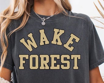 Koszulka Wake Forest Comfort Colors, Wake Forest, Koszulka Wake Forest University, Koszulka Wake Forest, Prezent Wake Forest, Wieczór panieński Wake Forest