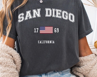 San Diego comfort colors tshirt, San Diego T-Shirt, San Diego California Shirt, San Diego Casual Wear, San Diego Travel Gift