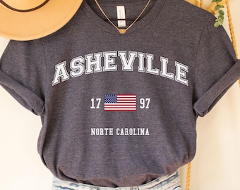 Chemise Asheville, chemise Asheville, chemise Caroline du Nord, souvenir d'Asheville, chemise montagne, chemise de randonnée, chemise vacances