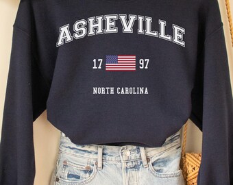 Asheville sweatshirt, Asheville Shirt, North Carolina Shirt, Asheville Souvenir, Mountain Shirt, Hiking Shirt, Vacation Shirt
