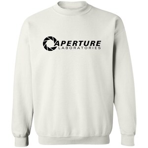 Aperture Laboratories Sweatshirt, Aperture Laboratories T-Shirt, Aperture Labs Vertical Logo Tshirt, Retro Gamer Tee, Video Gaming image 6