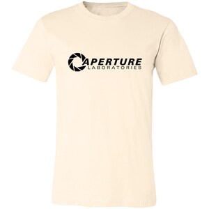 Aperture Laboratories T-Shirt, Aperture Laboratories T-Shirt, Aperture Labs Vertical Logo Tshirt, Retro Gamer Tee, Video Gaming Collectible image 6