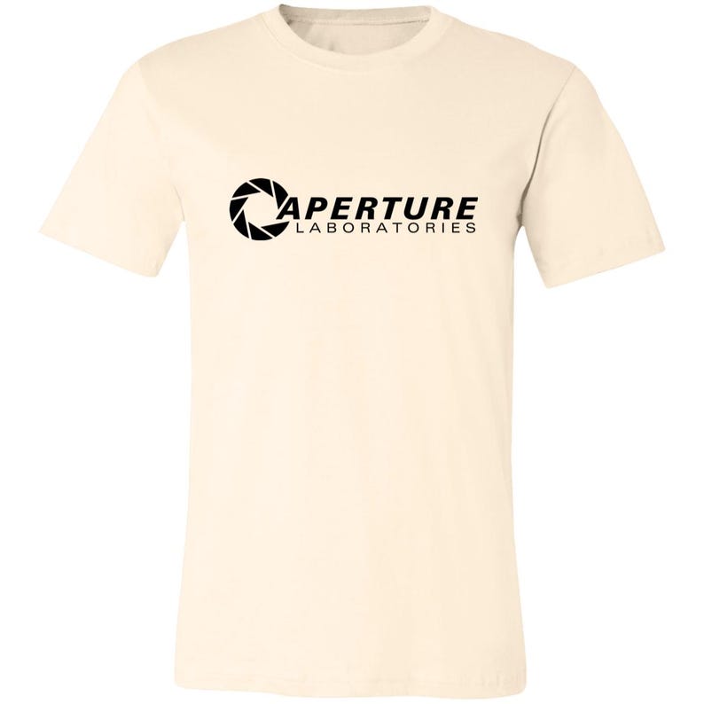 Aperture Laboratories T-Shirt, Aperture Laboratories T-Shirt, Aperture Labs Vertical Logo Tshirt, Retro Gamer Tee, Video Gaming Collectible image 6