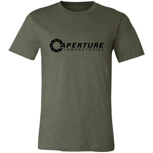Aperture Laboratories T-Shirt, Aperture Laboratories T-Shirt, Aperture Labs Vertical Logo Tshirt, Retro Gamer Tee, Video Gaming Collectible image 8