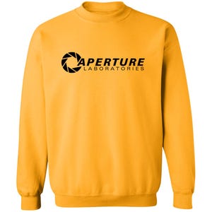 Aperture Laboratories Sweatshirt, Aperture Laboratories T-Shirt, Aperture Labs Vertical Logo Tshirt, Retro Gamer Tee, Video Gaming image 2